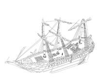 The Captain's Ship Illustration Model