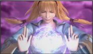 Sypha Belnades summoning Holy Lightning in Pachislot III.