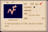 Quezlcoatl enemy list entry from Aria of Sorrow.