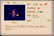 Witch enemy list entry from Aria of Sorrow.