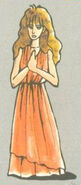 Mysterious Woman artwork from the Japanese Simon's Quest instruction booklet.