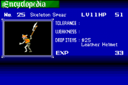 Skeleton Spear's enemy list entry from Harmony of Dissonance