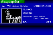 Arthro Skeleton enemy list entry from Harmony of Dissonance.