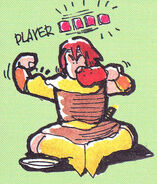 Simon eating a Pork Chop, from the Akumajō Dracula Perfect strategy guide.