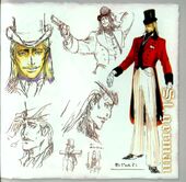 Concept sketches from the Curse of Darkness OST booklet.