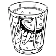 Dracula's dentures artwork from the Dracula's Curse instruction booklet.