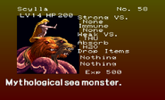 Scylla enemy list entry from The Dracula X Chronicles version of Symphony of the Night.