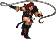 Simon Belmont wielding the Vampire Killer in Super Smash Flash 2.