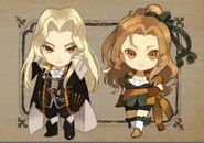 Chibi Alucard and Chibi Serenity