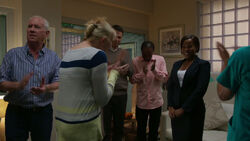 Louise unveils the renovated relatives room.