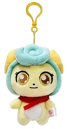 Zipping plush keychain