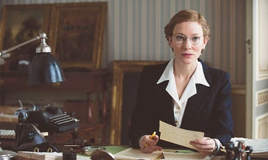 Claire record all the information of the art stolen by the Nazis while working with them.