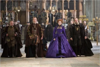 Elizabeth I is not timid and afraid about the upcoming spanish attack to the english coast of Tilbury, and she shows it fervently to all her generals ready for the battle.