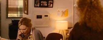 Jasmine has to take a job as a dentist's secretary.