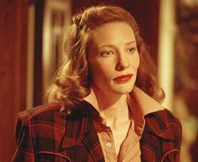 Cate Blanchett as Katherine Hepburn in the Aviator