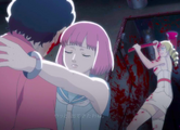 Catherine about to kill the real Rin.