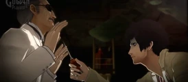 Mutton being threatened by Vincent with an ice pick.
