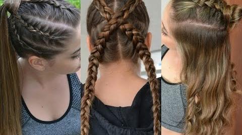 3_Peinados_Deportivos_con_trenzas_💜_Sporty_Hairstyles_💚_Belleza_sin_Limites