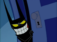 Mr. Blik's facial display of malice.