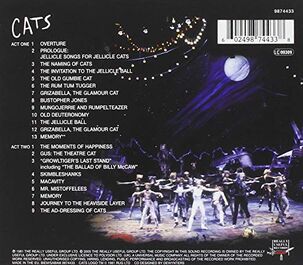 Original London Cast recording back cover with Tracklist