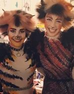 Rumple Froehlich Electra Camp Backstage Broadway Revival 2016.jpg (182 KB) Claire Camp (cover) with Rumpleteazer (Lili Froehlich) (cover)