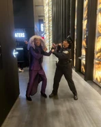 Andre De Shields as Old Deuteronomy and Tara Lashan Clinkscales as Police Officer