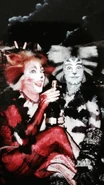 Grant Newsome as Bombalurina and Ursula Lysser as Munkustrap (swapped costumes)