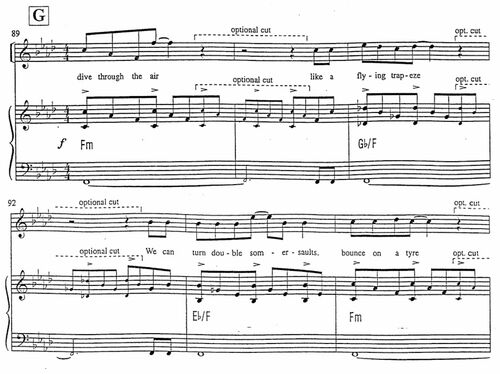 Jellicle songs verse sheet music excerpt