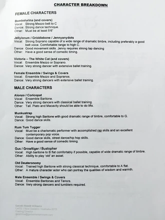 2015 Australia/New Zealand Casting Call
