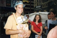 Michael Gruber at Stage Door with fans