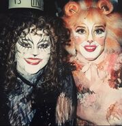 Sharon Wheatley, with Grizabella (Linda Balgord), Broadway 1999