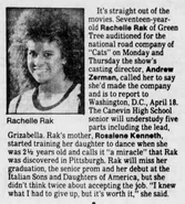 Rachelle Rak | 'Cats' Musical Wiki | Fandom