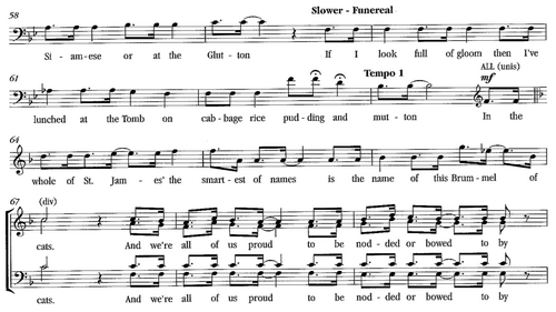 Bustopher sheet music excerpt