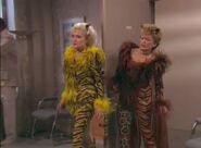 Blanche and Rose in their Cats costumes