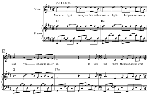 The "Moonlight" refrain is in a higher D major key than "Memory".