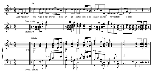 Mr Mistoffelees sheet music excerpt