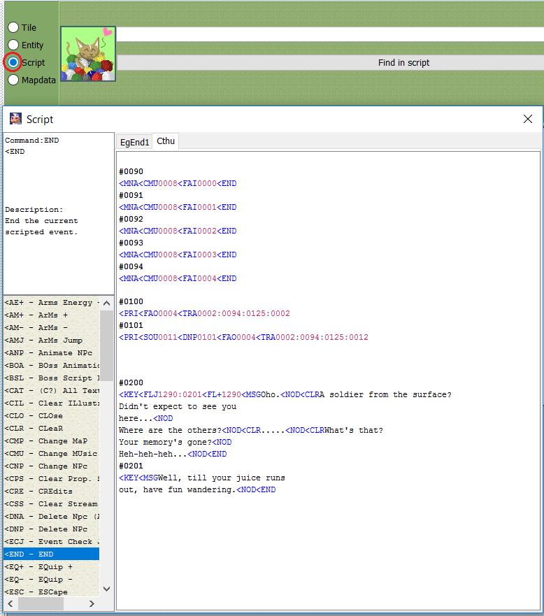 TSC Command list Cave Story Modding Wikia Fandom