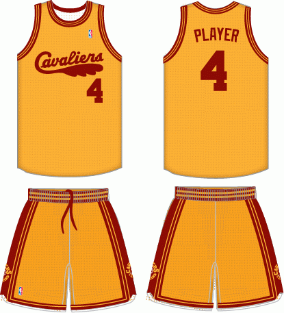 Cleveland Cavaliers uniform history: Wine and gold, black and blue