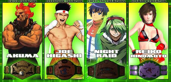 Current champions of ACW - Anime Championship Wrestling