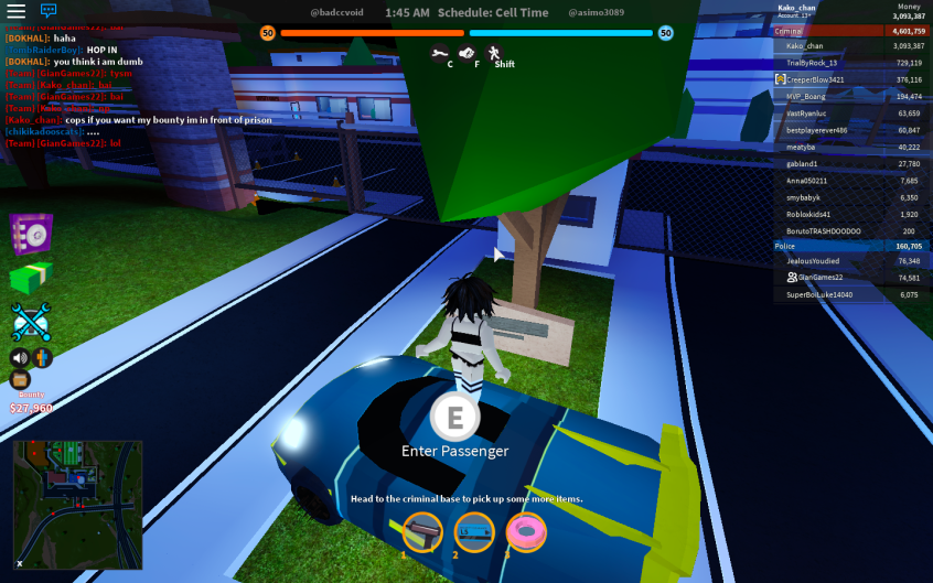arresting 30000 bounty player as asimo3089 roblox