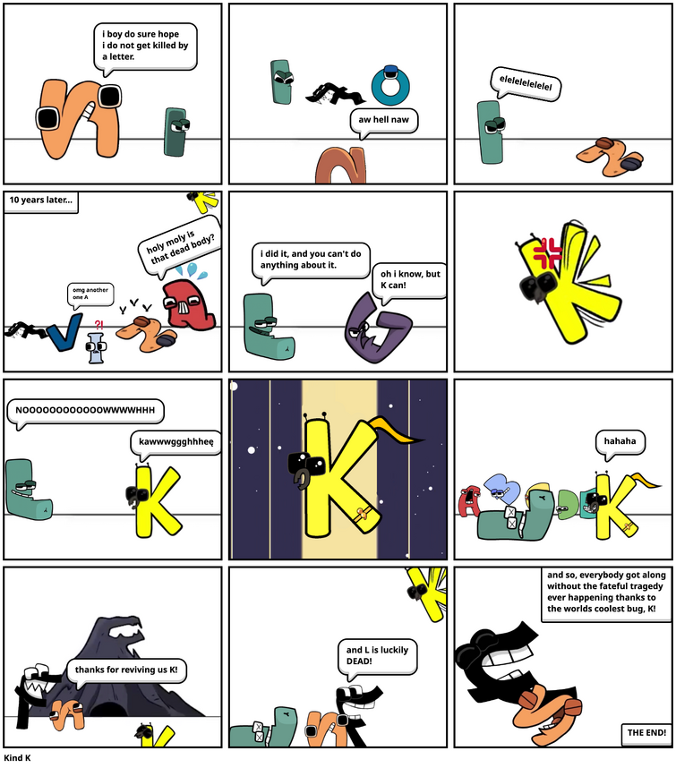 Alphabet lore but K replaces F full comic : r/alphabetfriends