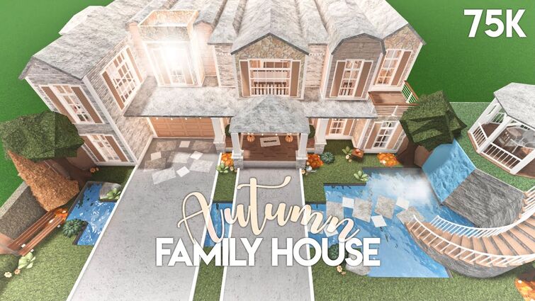 BLOXBURG: HALLOWEEN AUTUMN MODERN MANSION TOUR! (No Large Plot) 