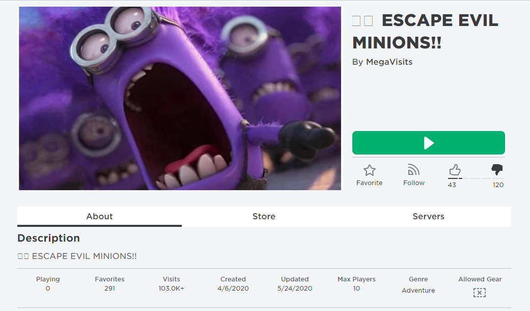 The Bad Roblox Game Chronicles 2 Fandom - escape the minions on roblox