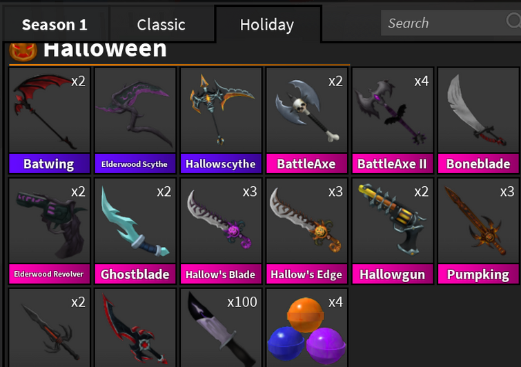 Manily tarading corrupt, ice sets, batwing and candy sets, commet if u have  an offer (no lowballs for corrupt) : r/MurderMystery2