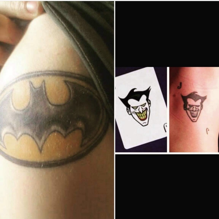 batman and robin logo tattoo