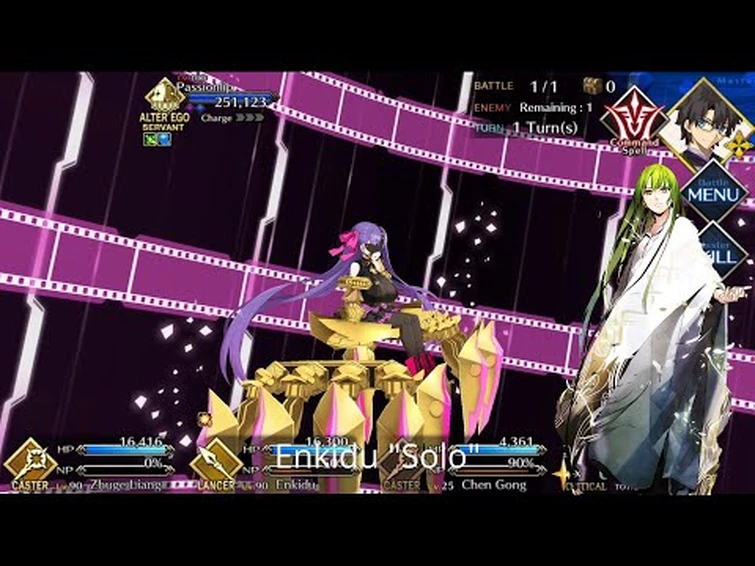 [FGO NA] SE.RA.PH Passionlip Fight — Enkidu "Solo"