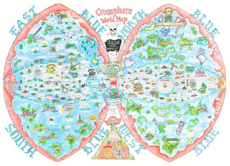 Updated map of the One Piece World : r/OnePiece