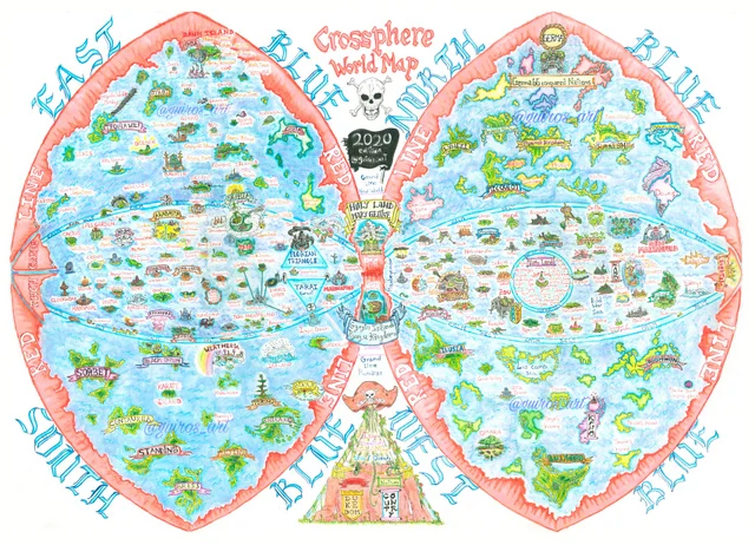 Map of the One Piece world I found on Reddit Fandom