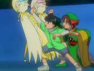 CCS EP43 - Meiling and Syaoran upper-cut The Twin in sync