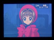 CCS EP02 - Red Cape Costume through camcorder